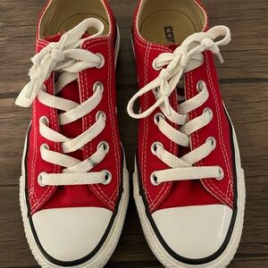 Converse Red and White Youth Sneakers Size 3